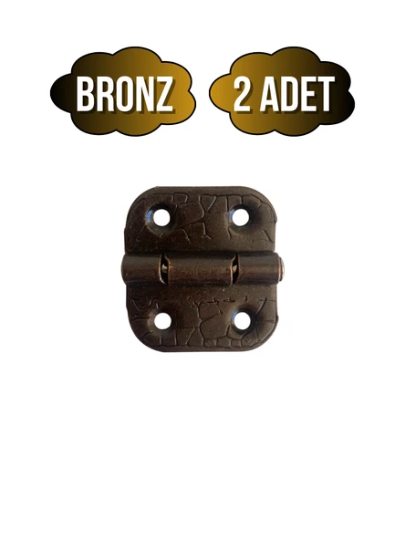 Tavla Menteşesi Stoplu Mobilya Kutu Menteşesi(BRONZ)(EN:3CM BOY:3CM) Bronz BRONZ - 2 ADET ürün görseli 1