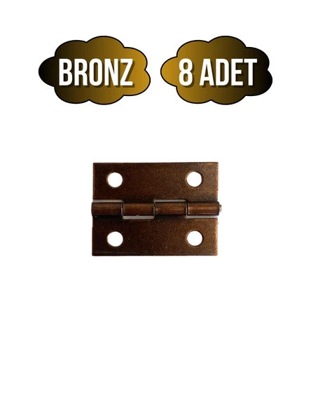 Bronz Tavla Menteşesi Mobilya Kutu Menteşesi(BRONZ)(EN:3CM BOY:2CM) Bronz BRONZ - 8 ADET ürün görseli 1