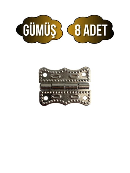 Papatya Tavla Menteşesi Mobilya Kutu Menteşesi(GÜMÜŞ)(EN:3CM BOY:2CM) Gümüş GÜMÜŞ - 8 ADET ürün görseli 1