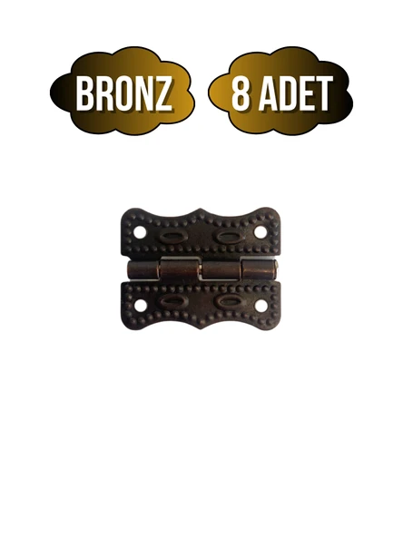 Papatya Tavla Menteşesi Mobilya Kutu Menteşesi(BRONZ)(EN:3CM BOY:2CM) Bronz BRONZ - 8 ADET ürün görseli 1