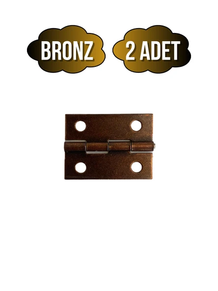 Bronz Tavla Menteşesi Mobilya Kutu Menteşesi(BRONZ)(EN:3CM BOY:2CM) Bronz BRONZ - 2 ADET ürün görseli 1