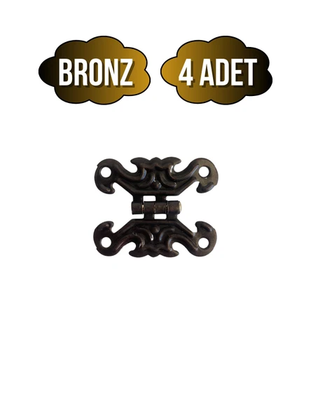 Kelebek Tavla Menteşesi Mobilya Kutu Menteşesi(BRONZ)(EN:3CM BOY:2CM) Bronz BRONZ - 4 ADET ürün görseli 1