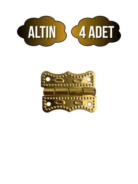 Papatya Tavla Menteşesi Mobilya Kutu Menteşesi(ALTIN)(EN:3CM BOY:2CM) Altın ALTIN - 4 ADET ürün görseli 1