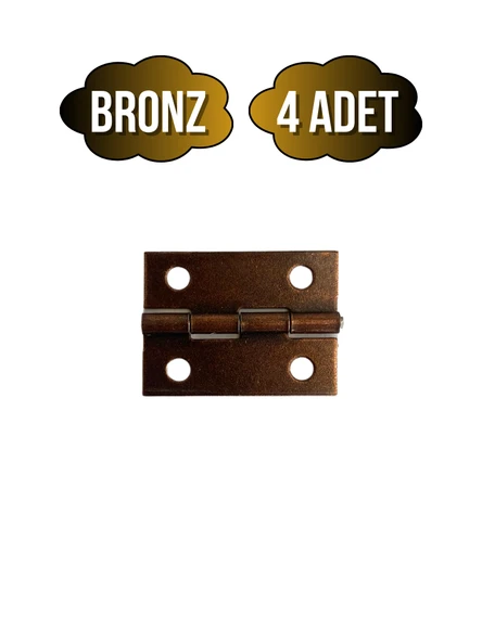 Bronz Tavla Menteşesi Mobilya Kutu Menteşesi(BRONZ)(EN:3CM BOY:2CM) Bronz BRONZ - 4 ADET ürün görseli 1