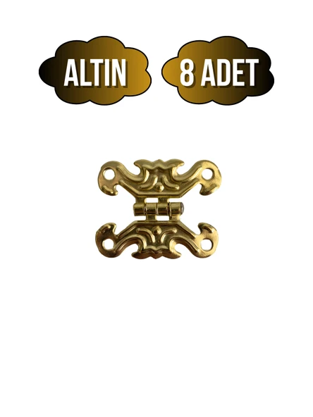 Kelebek Tavla Menteşesi Mobilya Kutu Menteşesi(ALTIN)(EN:3CM BOY:2CM) Altın ALTIN - 8 ADET ürün görseli 1