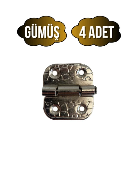 Tavla Menteşesi Stoplu Mobilya Kutu Menteşesi(GÜMÜŞ)(EN:3CM BOY:3CM) Gümüş GÜMÜŞ - 4 ADET ürün görseli 1