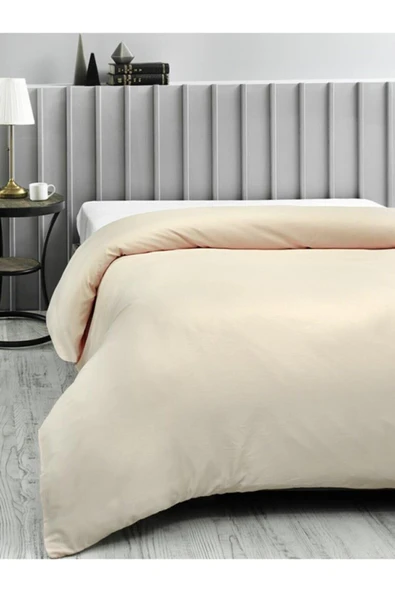 mer-tim ezberbozan ev tekstili King Size 240x260 Nevresim Yorgan Kılıfı - Krem ürün görseli 1