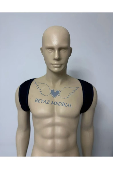 BEYAZ MEDİKAL Yeni Nesil Dik Duruş Korsesi Kamburluk Önleyici Korse Unisex Siyah Standart ürün görseli 1
