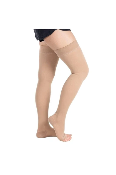 VİZOR Vizor Comfort Seri Orta Basınçlı (23 - 32 Mmhg) Diz Üstü Uyluk Boyu Çorabı (burnu Açık) 3 ürün görseli 1