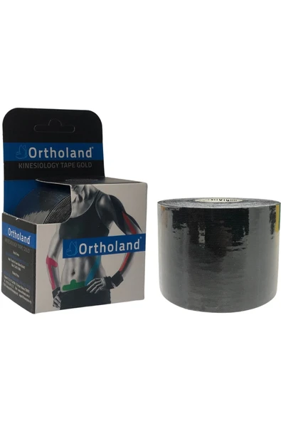 ORTHOLAND Siyah Renk Kinesi Band,sporcu Kas Ağrı Bandı,kinezyo Tape 5,5 ürün görseli 1