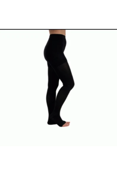 DUKAVAS Orta Basınçlı (23 - 32 Mmhg) Külotlu Varis Çorabı (Burnu Açık ) 2XL ürün görseli 1