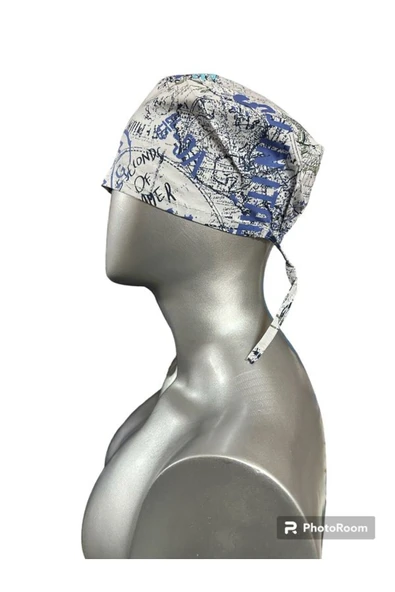 BEYAZ MEDİKAL Doktor Hemşire Aşçı Cerrahi Bone Hastane Bonesi Bandana ürün görseli 1
