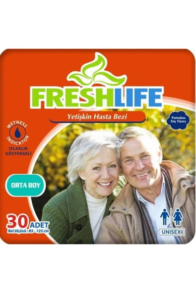 FRESHLİFE Freshlıfe Hasta Altı Bezi Bağlama (Belbantlı) Orta Boy 30 Adet Tek Ebat ürün görseli 1