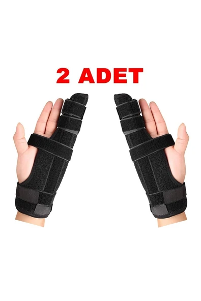 ARWEX 2 Adet Boksör Kırığı Ateli Çift Taraflı Parmak Ateli Eklemler Kırık Sabitleyici Tetik Parmak Ateli Standart ürün görseli 1