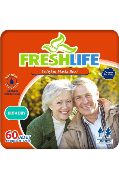 FRESHLİFE 2'li Medium Yetişkin Belbantlı Hasta Bezi 30x2 (60 ADET) M ürün görseli 1