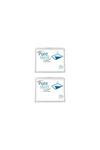 PUREMED 60x90cm Hasta Altı Bezi Serme Yatak Koruyucu 60 Adet ürün görseli 1