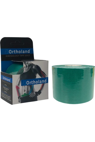 ORTHOLAND Kinezyo Bandı, Spor Kas Ağrı 5cm5mt Koyu Yeşil 5 ürün görseli 1
