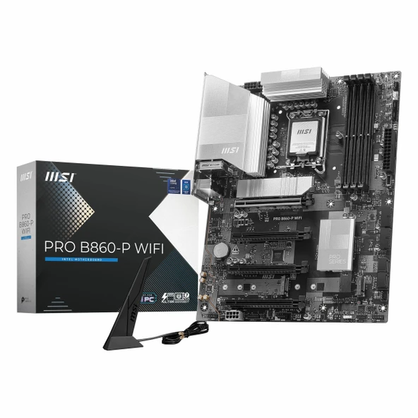 MSI Pro B860-P WiFi DDR5 (8600MHz)OC M.2 HDMI/DP/USB-C PCIe 5.0 1851P ATX Anakart ürün görseli 1