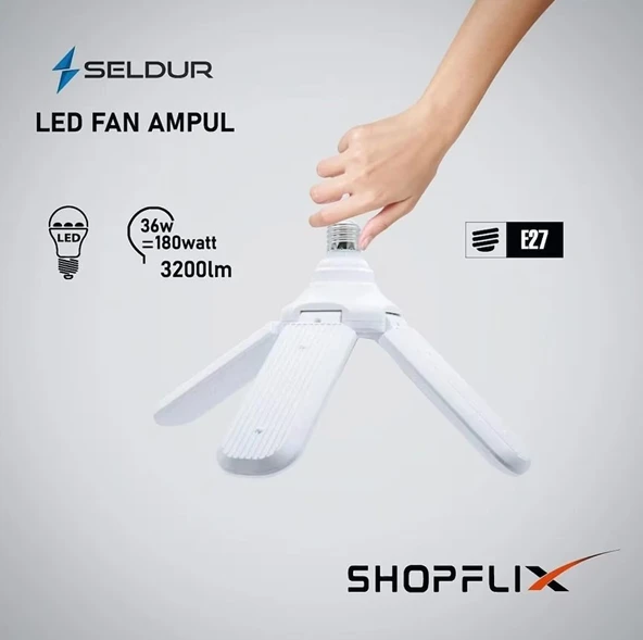 Seldur Pervane Ampul 36W 3600 Lümen Beyaz Işık ürün görseli 1