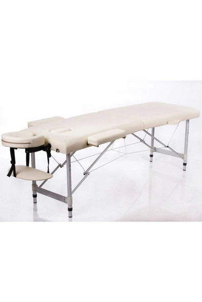 MEDİKALBİRLİK Metal Katlanabilir Masaj Masası Krem ürün görseli 1