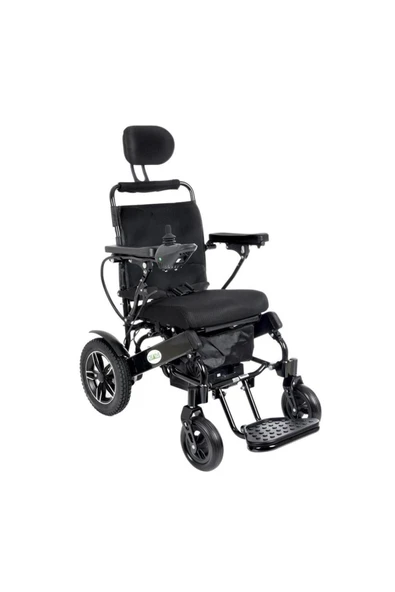 MEDİKALBİRLİK Creative CR-6012 Lux Lityum Pilli (Akülü) Tekerlekli Sandalye (Baş Destekli, Manuel Sırt Destekli) ürün görseli 1
