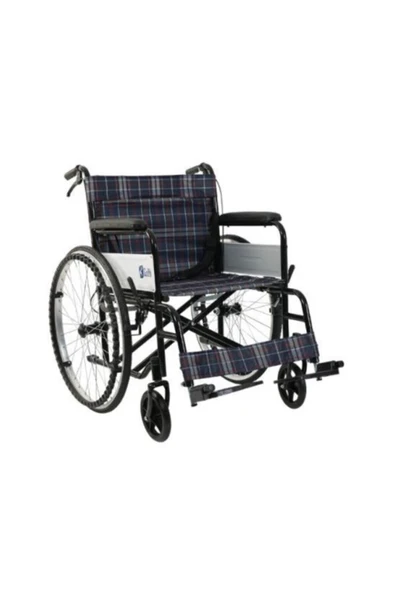 GOLFİ G-099 Comfoftplus Refakatçi Frenli Katlanabilir Manuel Tekerlekli Sandalye ürün görseli 1