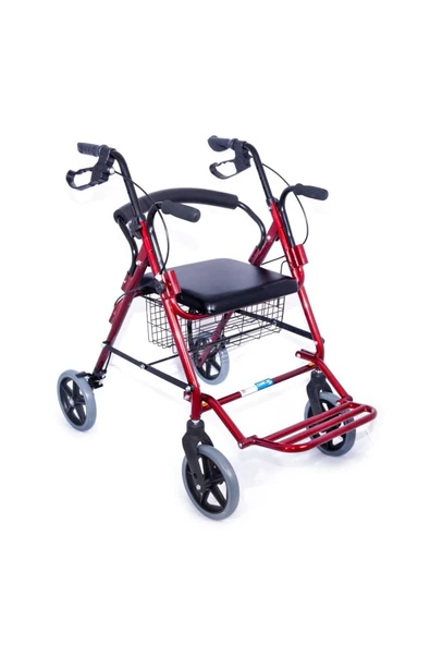 COMFORT PLUS Dm9146 Ayak Pedallı Alüminyum Rolatör (tekerlekli Sandalye Gibi Kullanma Imkanı) ürün görseli 1