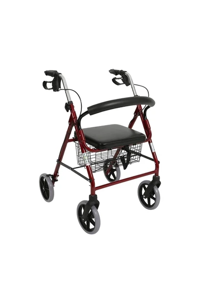 LOCO Pr-881 Alüminyum Dört Tekerlekli Rolatör Walker Yürüteç ürün görseli 1