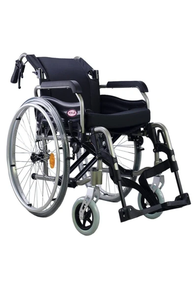POYLİN P957 Alüminyum Hafif Hasta Engelli Refakatçi Tekerlekli Sandalye 50 Cm ürün görseli 1
