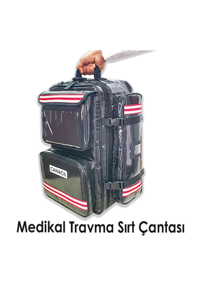 CANACIL Büyük Travma Sırt Çantası - CANACIL - TK3855 - TipX - Siyah ürün görseli 1