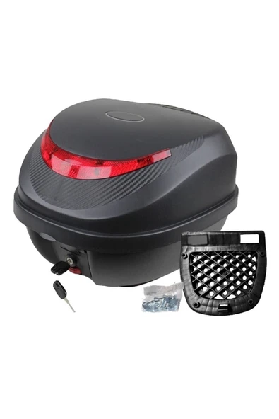 REXXMOTOR Rexx Motosiklet Arka Çanta 32lt Siyah Topcase ürün görseli 1