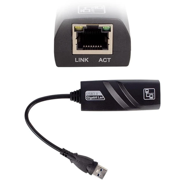 Powermaster Usb 3.0 To Rj45 10/100/1000 Mbps Gigabit Ethernet Çevirici ürün görseli 1