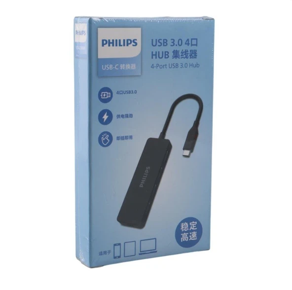 Philips SWR1603G/93 Kablolu Type-C To 4xUSB 3.0 Çoklayıcı ürün görseli 1