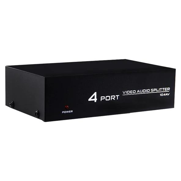 Powermaster AV-104 4 Port Video Audio Splitter - Resim 2