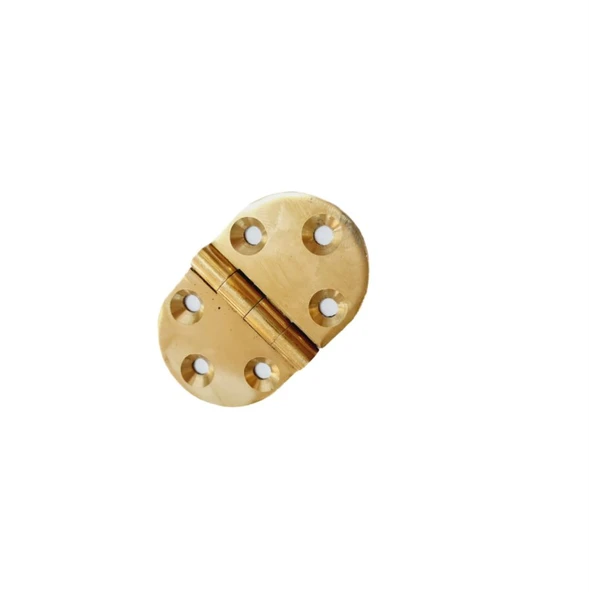 Pirinç Oval Yaprak Menteşe 40x67x3,5 mm – 4 cm Dekoratif Menteşe / 5 adet ürün görseli 1