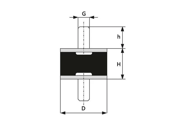 Titreşim Takozu A Tip Lastik Takoz Pullu100x60 - Resim 2