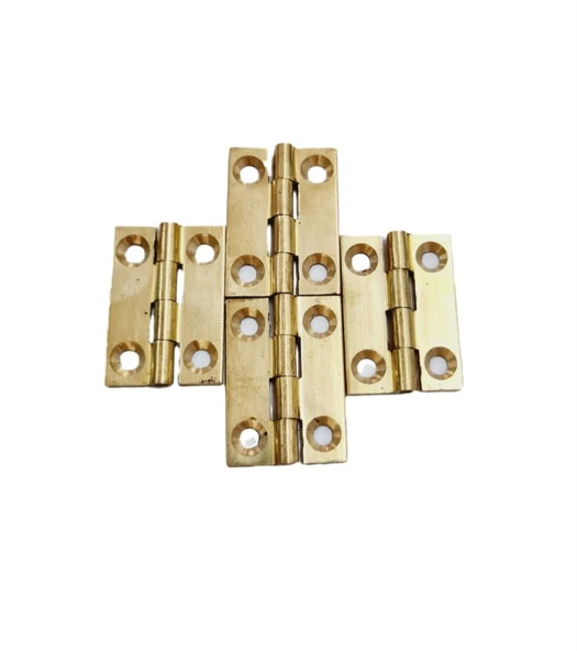 Pirinç Sabit Yaprak Menteşe 40x40x2 mm – 4 cm Dekoratif Menteşe / 5 adet ürün görseli 1