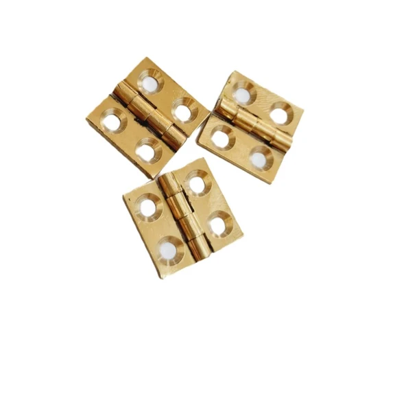 Pirinç Mini Yaprak Menteşe 20x20x18 mm – 2 cm Mini Kapak Menteşesi / 5 adet ürün görseli 1