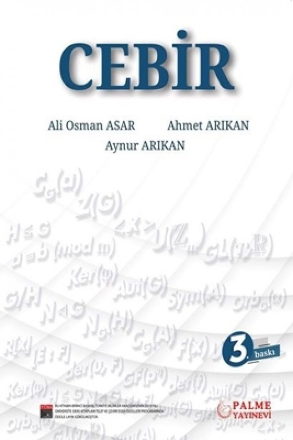 Cebir 3.BASKI Palme Yayınevi ürün görseli 1