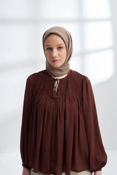 NOIRE DESEN TWİLL İPEK EŞARP - 4303 - Resim 9