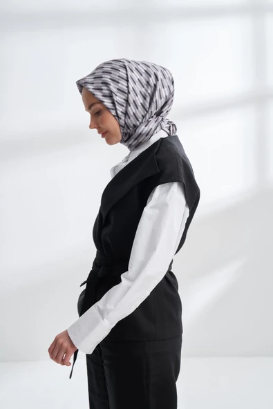 LINE DESEN TWILL İPEK EŞARP -4304 - Resim 8