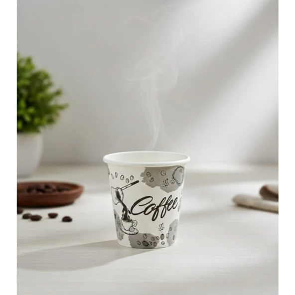 Karton Bardak 2,5 Oz 50 Adet Kahve Bardağı Küçük Bardak Türk Kahvesi Bardağı Espresso Bardağı ürün görseli 1