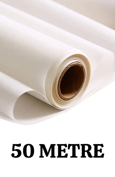 Yağlı Pişirme Kağıdı 37 Cm x 50 Metre Beyaz Pişirme Kağıdı 1 Rulo Yağlı Kağıt ürün görseli 1