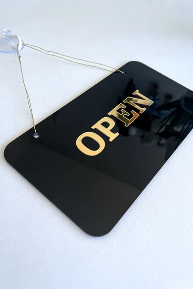Open / Closed Kapı Tabelası – Tüm İşletmeler için Şık ve Sade Tasarım ürün görseli 1