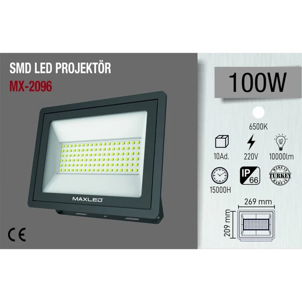 Maxled 100W Smd LED Projektör ürün görseli 1