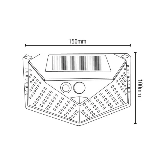 Maxled MX-9002 Beyaz 6500K Sensörlü Solar LED Aplik IP65 - Resim 3
