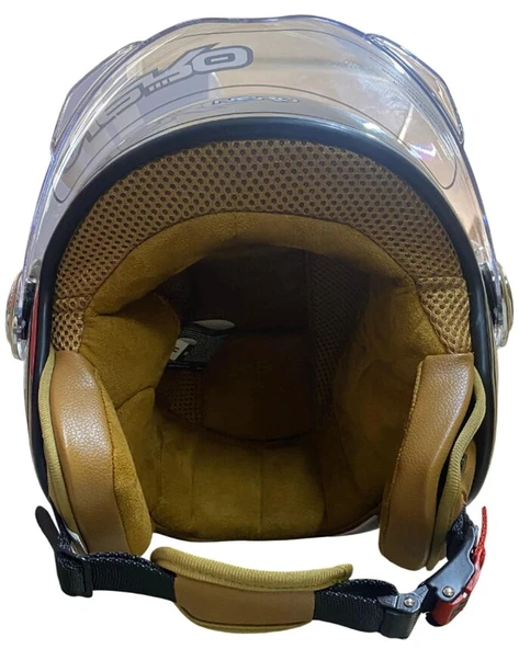 KASK ÇENESİZ Y.M NERO  BEJ - Resim 2