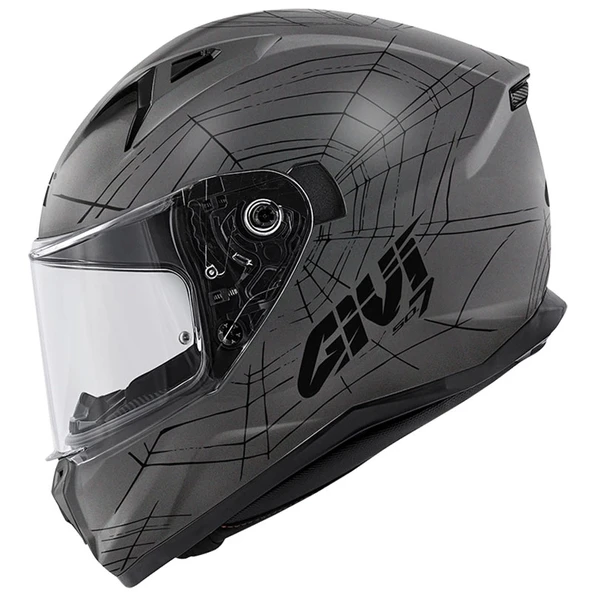 GIVI 50.7 PHOBIA KASK MAT TITANIUM - SİYAH ürün görseli 1