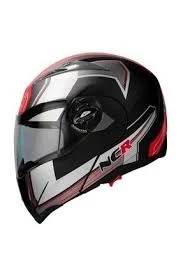 MOTOR KASK ÇENE AÇILIR GÖZLÜKLÜ NCR - 158 KIRMIZI GRAFİK ürün görseli 1