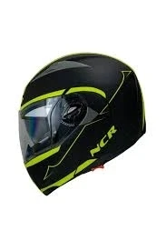 MOTOR KASK ÇENE AÇILIR GÖZLÜKLÜ NCR - 158 SARI GRAFİK ürün görseli 1